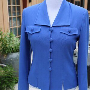 Collections For Le Suit Women VTG Skirt suit S 10Lined Buttons Pencil Skirt Blue
